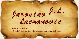 Jaroslav Lacmanović vizit kartica